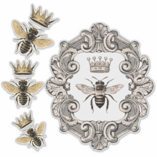 Vintage Crowned Bees