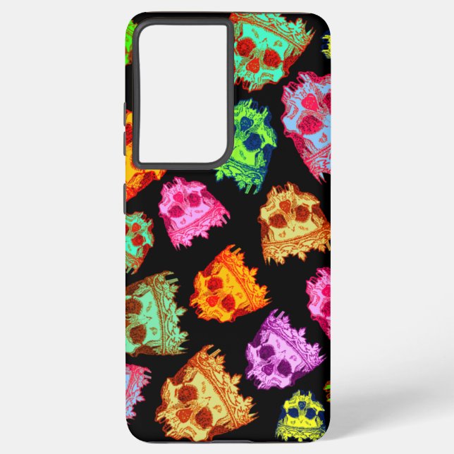 Vintage Crowned Skulls Samsung Galaxy S21+ Case (Back)