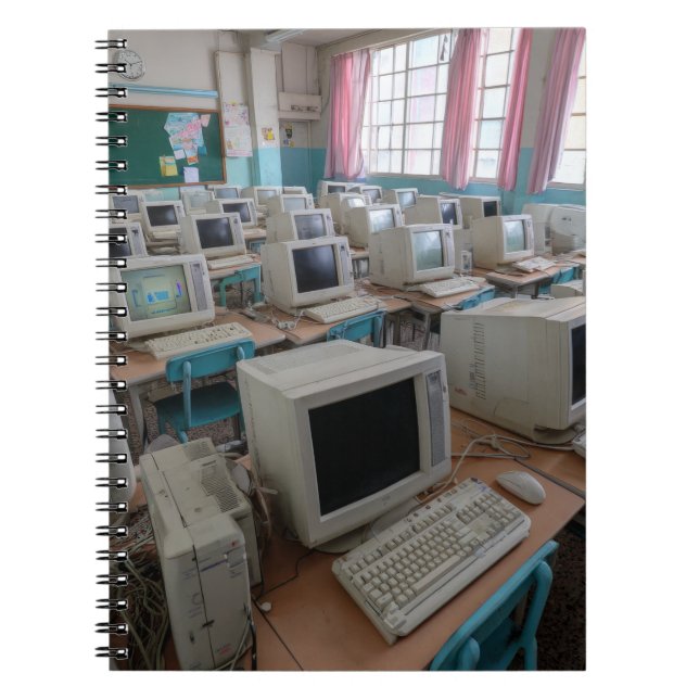 Vintage CRT Classroom Aesthetic Notebook (Front)