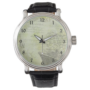 Vintage Cruise Ship, Newspaper Article and Map Watch