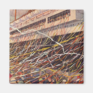 Vintage Cruise Ship Vacation; Bon Voyage Party! Magnet