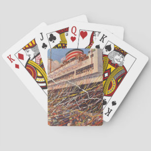 Vintage Cruise Ship Vacation; Bon Voyage Party! Playing Cards