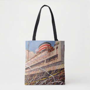 Vintage Cruise Ship Vacation; Bon Voyage Party! Tote Bag