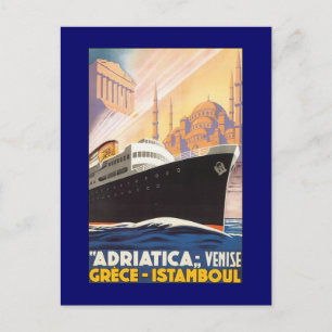 Vintage Cruise Ship Venise Postcard