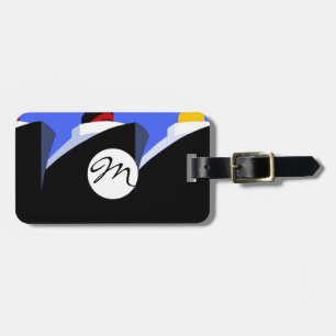 Vintage Cruise Ships Art Deco Poster Luggage Tag
