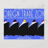 Vintage Cruise Ships Art Deco Poster