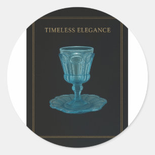 Vintage Crystal Goblet Classic Round Sticker