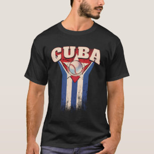 Vintage Cuba Baseball National Cuban Flag Patrioti T-Shirt