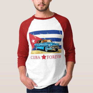 Vintage Cuba Flag Classic Car T-Shirt