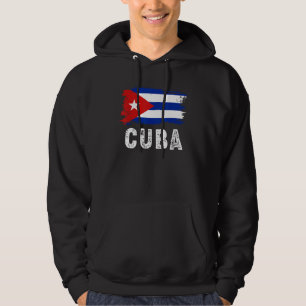 Vintage Cuba Flag Cuban Family Pride Hoodie