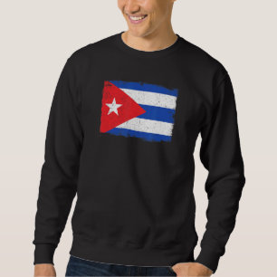 Vintage Cuba Flag Heritage Proud Cuban Roots Sweatshirt
