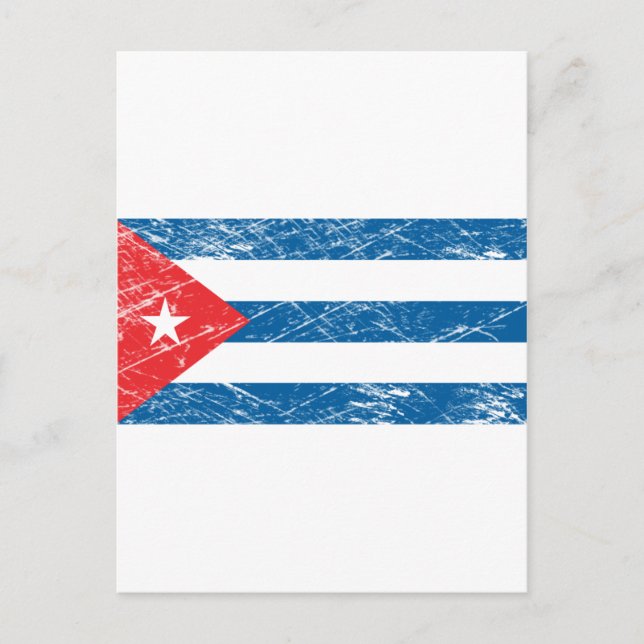 Vintage Cuba Flag Postcard (Front)