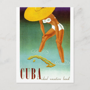 Vintage Cuba Ideal Vacation Land Postcard