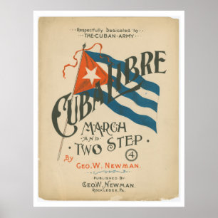 Vintage Cuba Libre Travel Poster