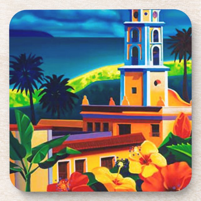 Vintage Cuba Travel Coaster (Front)