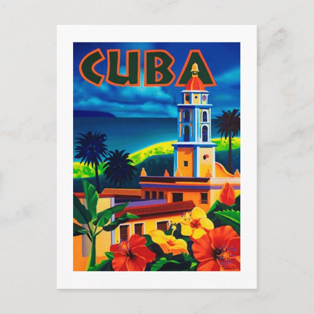 Vintage Cuba Travel Holiday Postcard (Front)