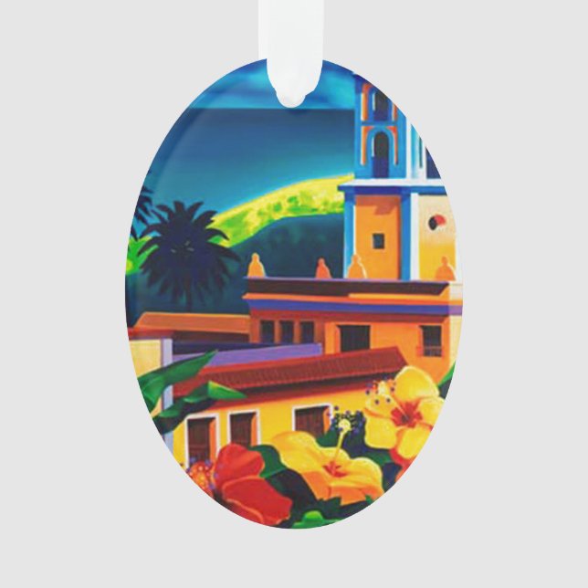 Vintage Cuba Travel Ornament (Front)