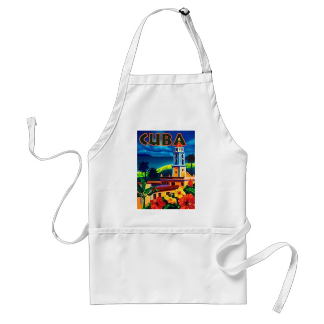 Vintage Cuba Travel Standard Apron (Front)