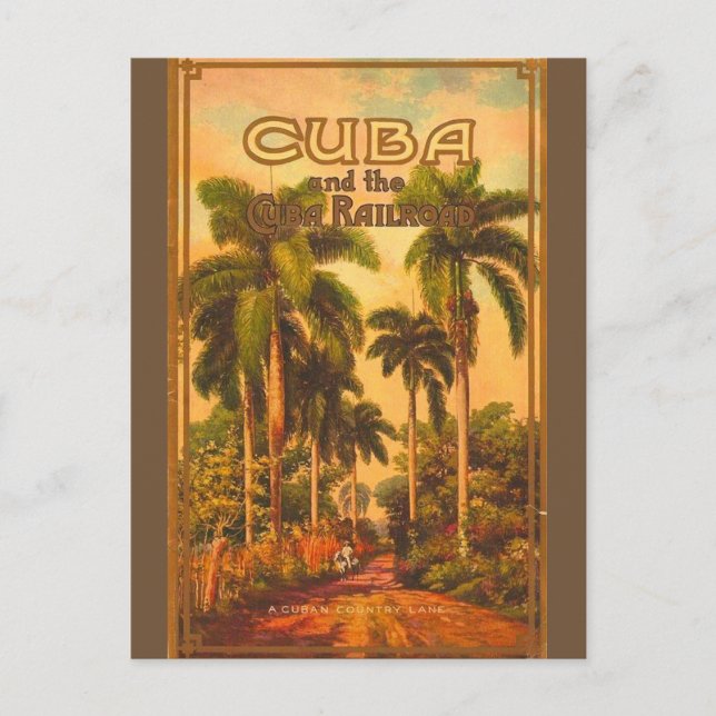 Vintage Cuban Travel - Cuba Railroad Postcard (Front)