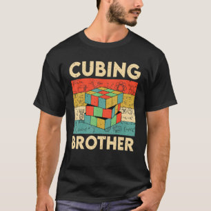 Vintage Cubing Brother Speedcubing Math T-Shirt