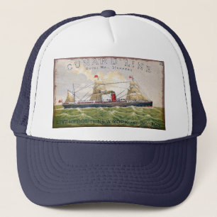 Vintage Cunard Line Royal Mail Steamers Trucker Hat