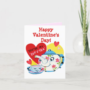 Vintage Cup 'O Tea Valentine's Day Card
