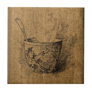 Vintage Cup of Tea Tile