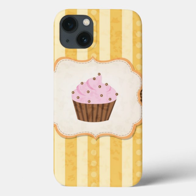 Vintage Cupcake Background Case-Mate iPhone Case (Back)