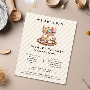 Vintage Cupcake Retro Bakery Flyer