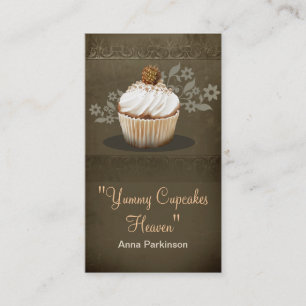 vintage cupcakes business card