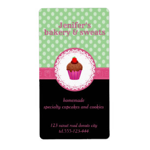 Vintage cupcakes & cookies polka dots pink
