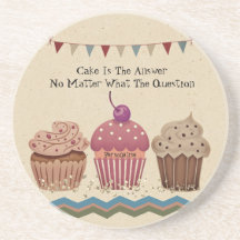 Vintage Cupcakes Cute Quote Bunting Sandstone 