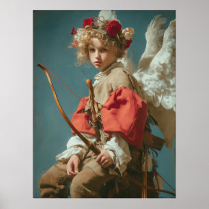 Vintage Cupid Angel  Poster