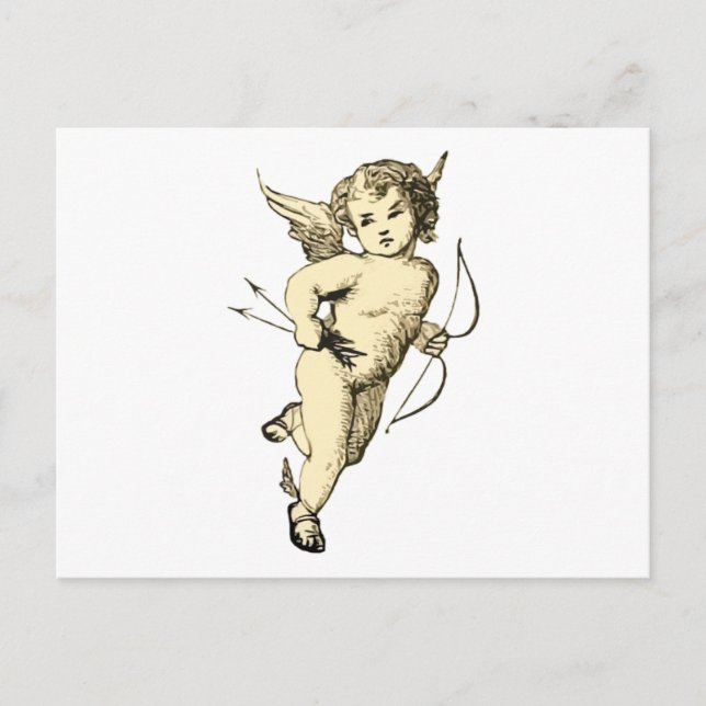 Vintage Cupid Illustration Postcard (Front)