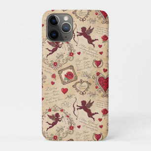 Vintage Cupid Love Victorian Valentine Art iPhone 11 Pro Case