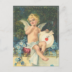 Vintage Cupid & Mark Postcard
