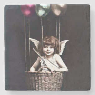 Vintage Cupid Stone Coaster