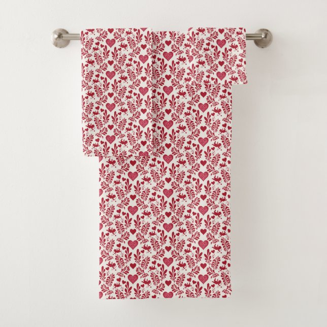 Vintage Cupid Wallpaper Bath Towel Set (Insitu)