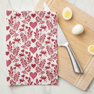 Vintage Cupid Wallpaper Tea Towel