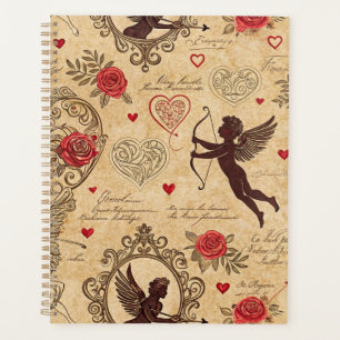 Vintage Cupid's Romantic Pattern (10) Planner