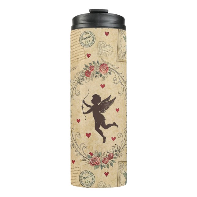 Vintage Cupid's Romantic Pattern (1) Thermal Tumbler (Front)