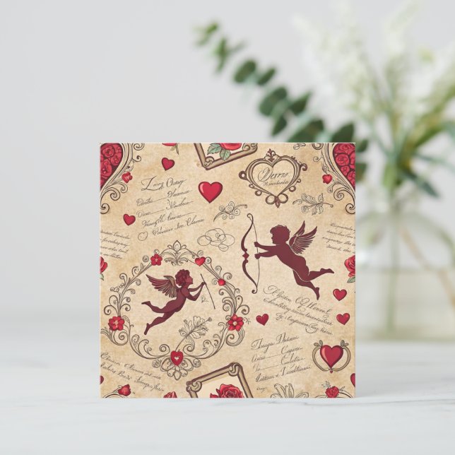 Vintage Cupid's Romantic Pattern (2) (Standing Front)