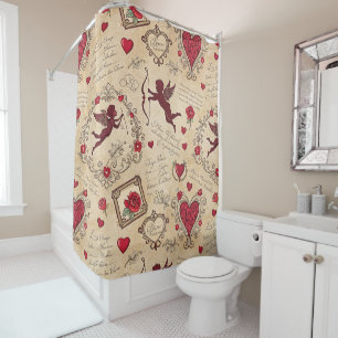 Vintage Cupid's Romantic Pattern (2) Shower Curtain