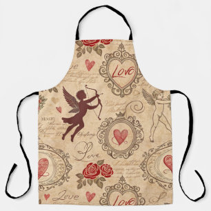 Vintage Cupid's Romantic Pattern (3) Apron