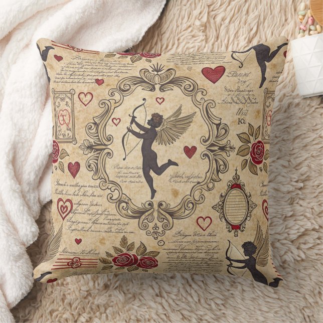 Vintage Cupid's Romantic Pattern (9) Cushion (Blanket)