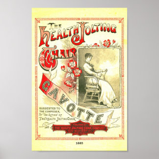 Vintage Cures, Health Jolting Chair 1885 Ad copy Poster