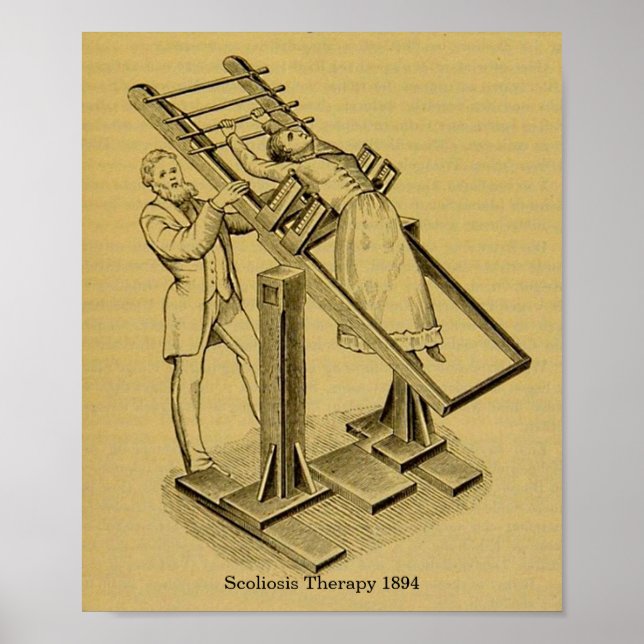 Vintage Cures Scoliosis Therapy 1894 Image Poster (Front)