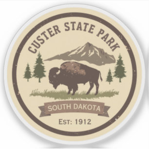 Vintage custer state park south dakota bison gifts
