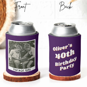 Vintage Custom 30th 40th 50th 60th Birthday Crew Can Cooler