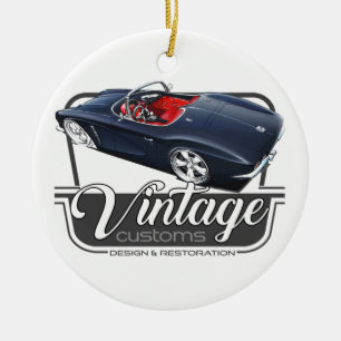 Vintage Custom Corvette Ceramic Ornament